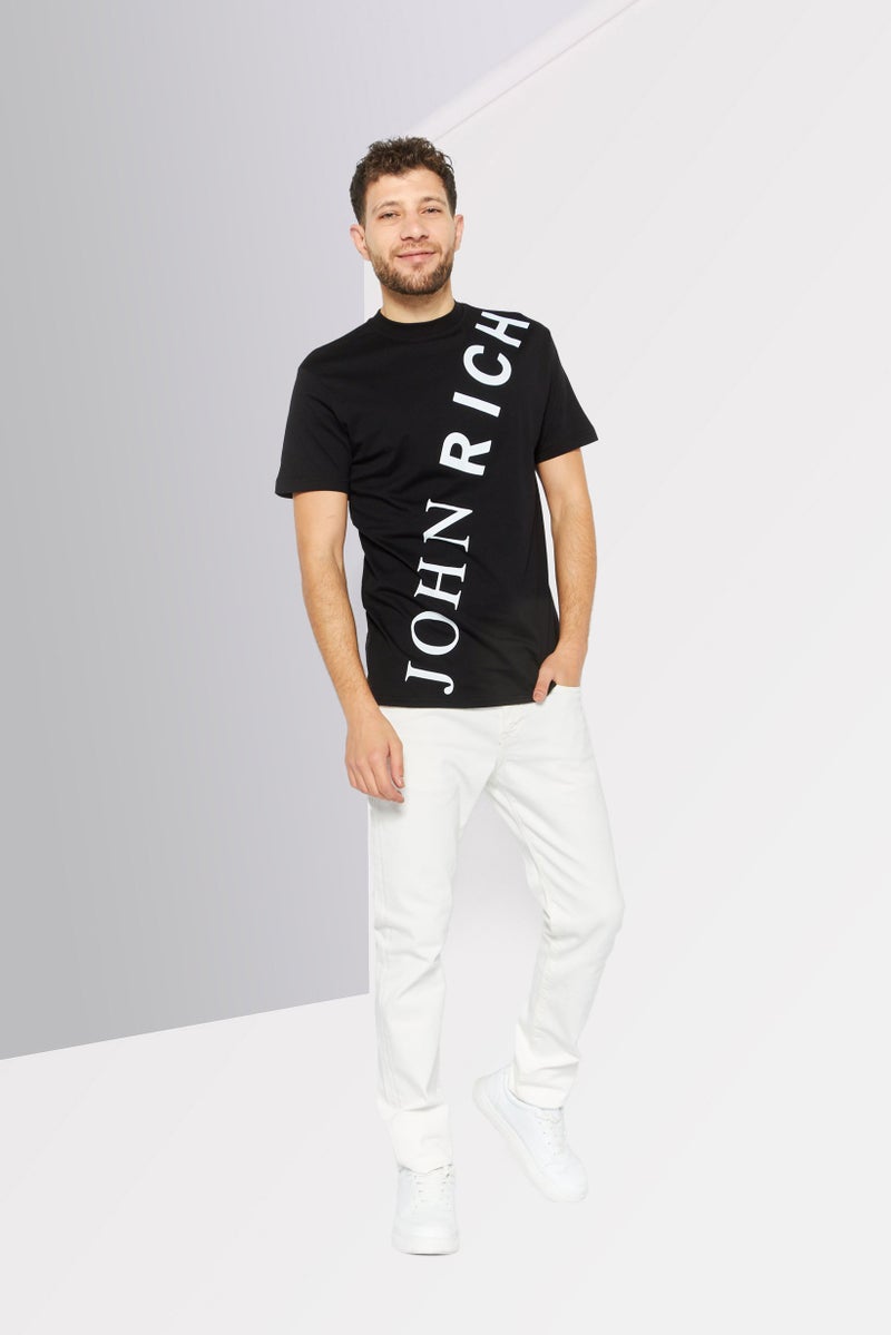JOHN RICHMOND Men Crew Neck Short Sleeves Printed T-Shirt, White - Image 4